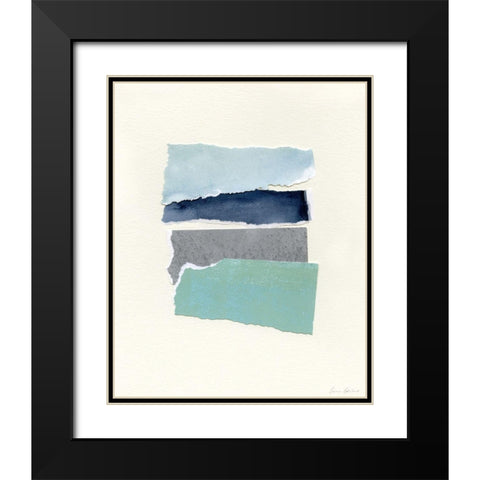 Seaside Color Study IV Black Modern Wood Framed Art Print with Double Matting by Caroline, Emma
