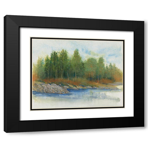 From the Banks I Black Modern Wood Framed Art Print with Double Matting by OToole, Tim