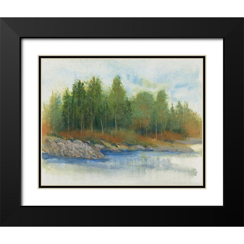 From the Banks I Black Modern Wood Framed Art Print with Double Matting by OToole, Tim