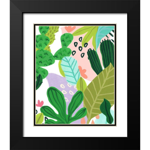 Party Plants I Black Modern Wood Framed Art Print with Double Matting by Vess, June Erica