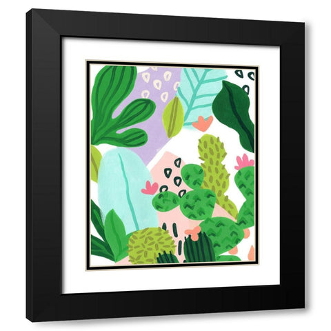Party Plants IV Black Modern Wood Framed Art Print with Double Matting by Vess, June Erica