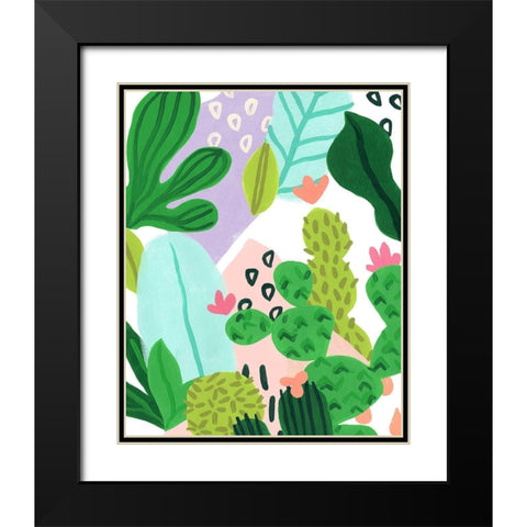 Party Plants IV Black Modern Wood Framed Art Print with Double Matting by Vess, June Erica