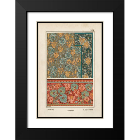 Nouveau Decorative I Black Modern Wood Framed Art Print with Double Matting by Vision Studio