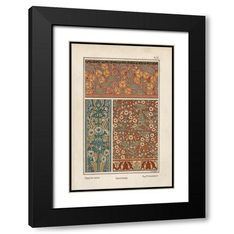 Nouveau Decorative II Black Modern Wood Framed Art Print with Double Matting by Vision Studio