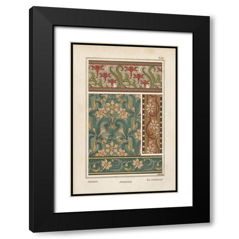 Nouveau Decorative III Black Modern Wood Framed Art Print with Double Matting by Vision Studio