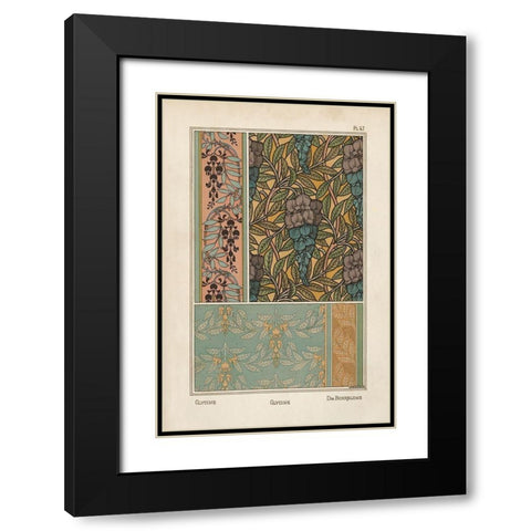 Nouveau Decorative IV Black Modern Wood Framed Art Print with Double Matting by Vision Studio