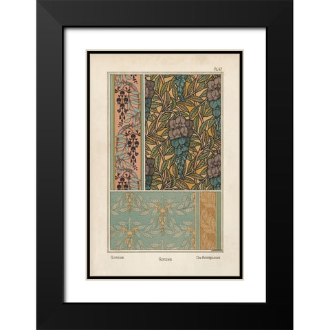 Nouveau Decorative IV Black Modern Wood Framed Art Print with Double Matting by Vision Studio