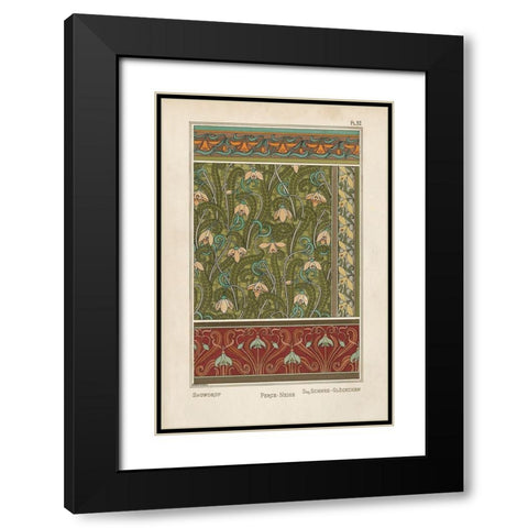 Nouveau Decorative VI Black Modern Wood Framed Art Print with Double Matting by Vision Studio