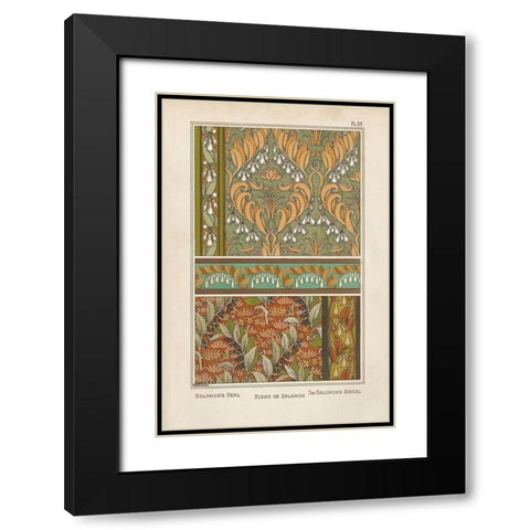 Nouveau Decorative VII Black Modern Wood Framed Art Print with Double Matting by Vision Studio