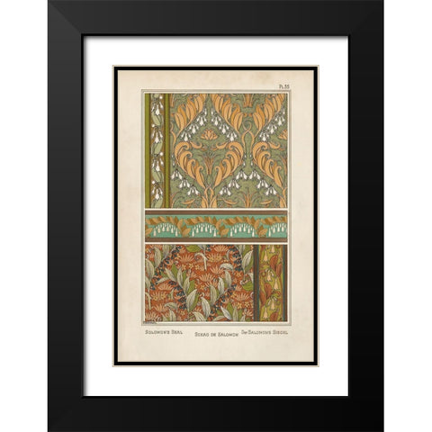 Nouveau Decorative VII Black Modern Wood Framed Art Print with Double Matting by Vision Studio