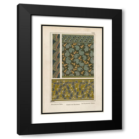 Nouveau Decorative VIII Black Modern Wood Framed Art Print with Double Matting by Vision Studio