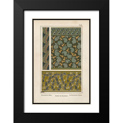 Nouveau Decorative VIII Black Modern Wood Framed Art Print with Double Matting by Vision Studio