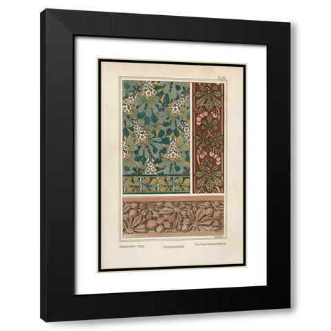 Nouveau Decorative IX Black Modern Wood Framed Art Print with Double Matting by Vision Studio