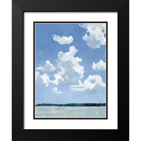 July Lakeside I Black Modern Wood Framed Art Print with Double Matting by Caroline, Emma