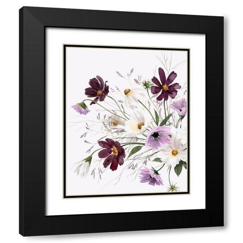 Amethyst Bouquet I Black Modern Wood Framed Art Print with Double Matting by Popp, Grace