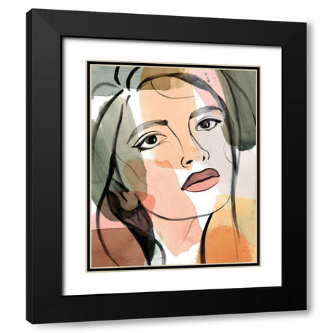 Earthly Angels II Black Modern Wood Framed Art Print with Double Matting by Warren, Annie