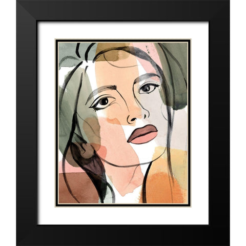 Earthly Angels II Black Modern Wood Framed Art Print with Double Matting by Warren, Annie