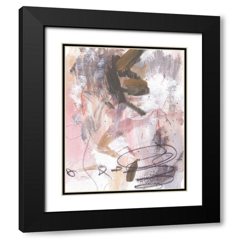 Whispering Dawn I Black Modern Wood Framed Art Print with Double Matting by Wang, Melissa