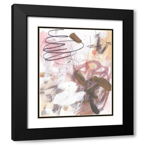 Whispering Dawn II Black Modern Wood Framed Art Print with Double Matting by Wang, Melissa