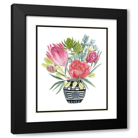 Protea Awakening I Black Modern Wood Framed Art Print with Double Matting by Wang, Melissa