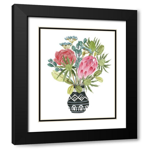 Protea Awakening IV Black Modern Wood Framed Art Print with Double Matting by Wang, Melissa