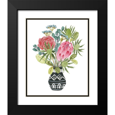 Protea Awakening IV Black Modern Wood Framed Art Print with Double Matting by Wang, Melissa