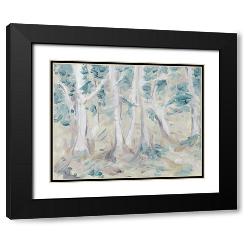 Misty Autumn Forest I Black Modern Wood Framed Art Print with Double Matting by Wang, Melissa