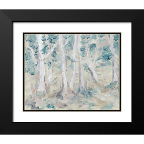 Misty Autumn Forest I Black Modern Wood Framed Art Print with Double Matting by Wang, Melissa