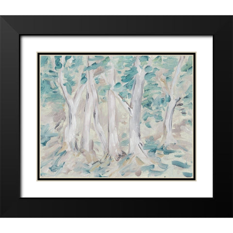 Misty Autumn Forest II Black Modern Wood Framed Art Print with Double Matting by Wang, Melissa