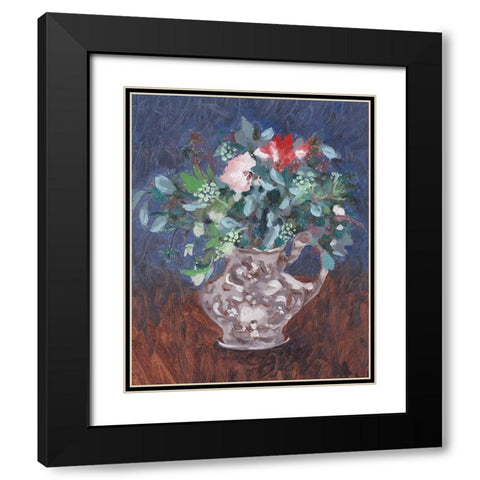 Night Bouquet I Black Modern Wood Framed Art Print with Double Matting by Wang, Melissa