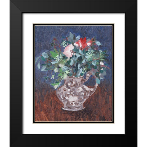 Night Bouquet I Black Modern Wood Framed Art Print with Double Matting by Wang, Melissa