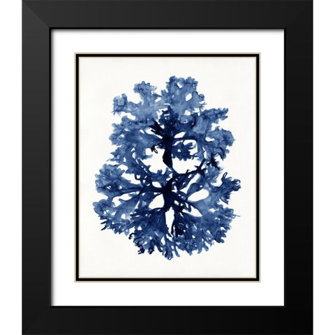 Indigo Ocean I Black Modern Wood Framed Art Print with Double Matting by Stellar Design Studio