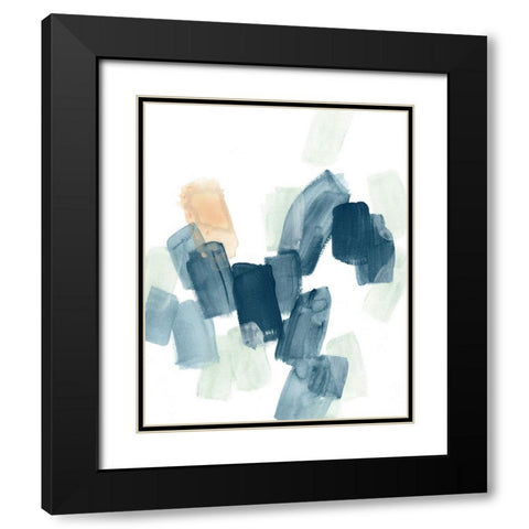 Indigo Facets I Black Modern Wood Framed Art Print with Double Matting by Vess, June Erica