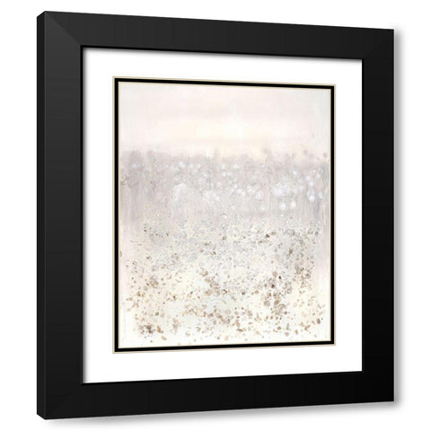 Mineral Cascade Black Modern Wood Framed Art Print with Double Matting by Lam, Vanna