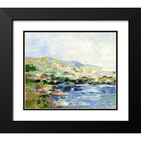 Summer Cove I Black Modern Wood Framed Art Print with Double Matting by Harper, Ethan