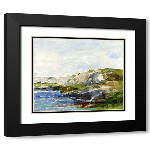 Summer Cove II Black Modern Wood Framed Art Print with Double Matting by Harper, Ethan