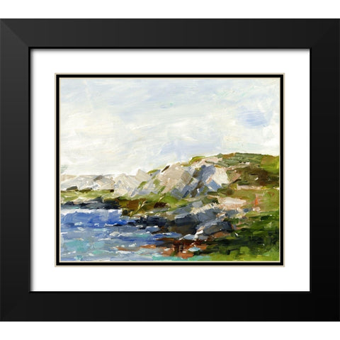 Summer Cove II Black Modern Wood Framed Art Print with Double Matting by Harper, Ethan