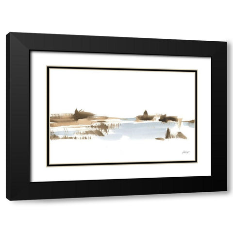 Natural Shoreline II Black Modern Wood Framed Art Print with Double Matting by Harper, Ethan