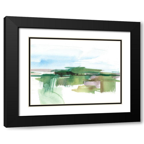 Abstract Wetland III Black Modern Wood Framed Art Print with Double Matting by Harper, Ethan