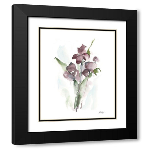 Plum Bouquet I Black Modern Wood Framed Art Print with Double Matting by Harper, Ethan