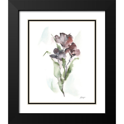 Plum Bouquet II Black Modern Wood Framed Art Print with Double Matting by Harper, Ethan