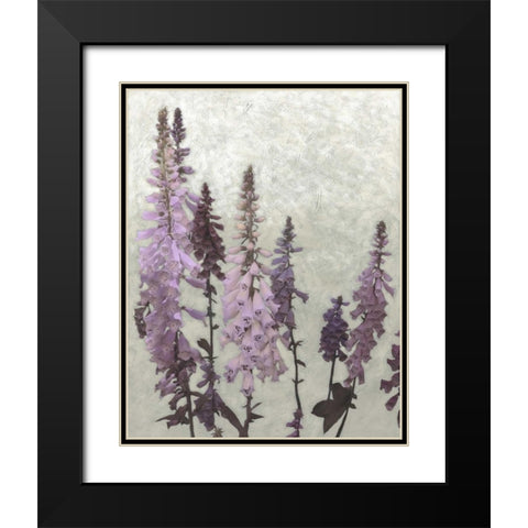 Non-Embellished Foxgloves II Black Modern Wood Framed Art Print with Double Matting by Zarris, Chariklia