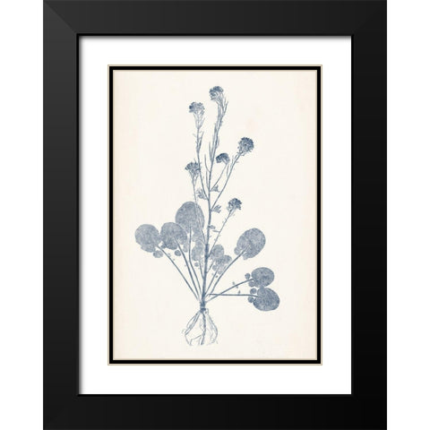 Navy Botanicals VIII Black Modern Wood Framed Art Print with Double Matting by Vision Studio