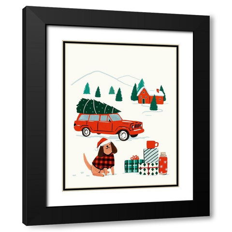 Going to Grandmas I Black Modern Wood Framed Art Print with Double Matting by Barnes, Victoria