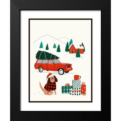 Going to Grandmas I Black Modern Wood Framed Art Print with Double Matting by Barnes, Victoria