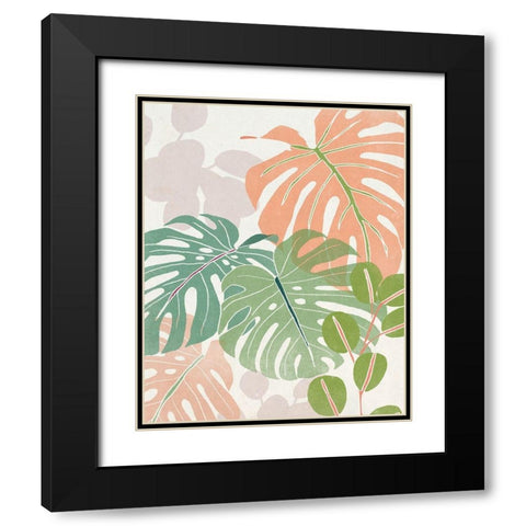 Sherbet Tropical I Black Modern Wood Framed Art Print with Double Matting by Vess, June Erica