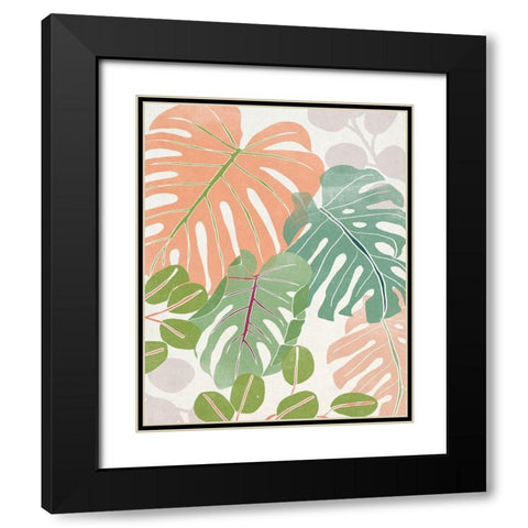 Sherbet Tropical II Black Modern Wood Framed Art Print with Double Matting by Vess, June Erica