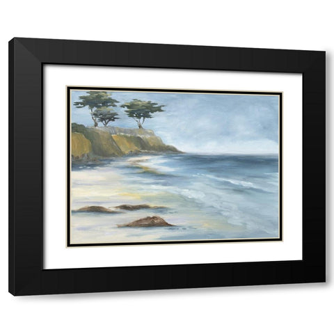 Beach Cypress Black Modern Wood Framed Art Print with Double Matting by Keusder, Danusia