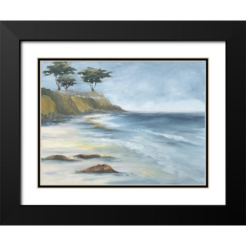 Beach Cypress Black Modern Wood Framed Art Print with Double Matting by Keusder, Danusia