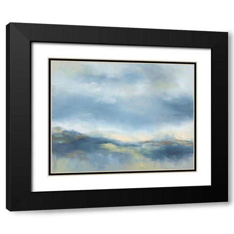 Buttermilk Sky Black Modern Wood Framed Art Print with Double Matting by Keusder, Danusia